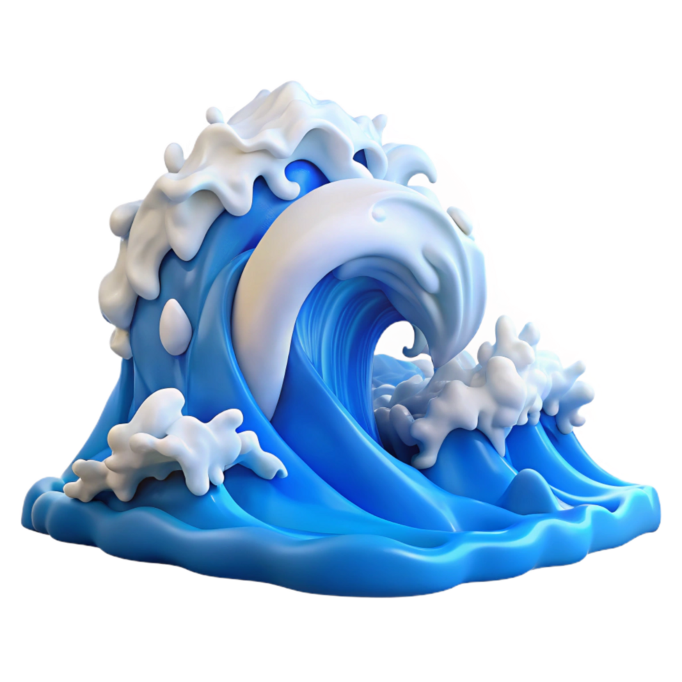 impressive traditional Ocean Waves Crashing on Shore Transparent Background detailed png