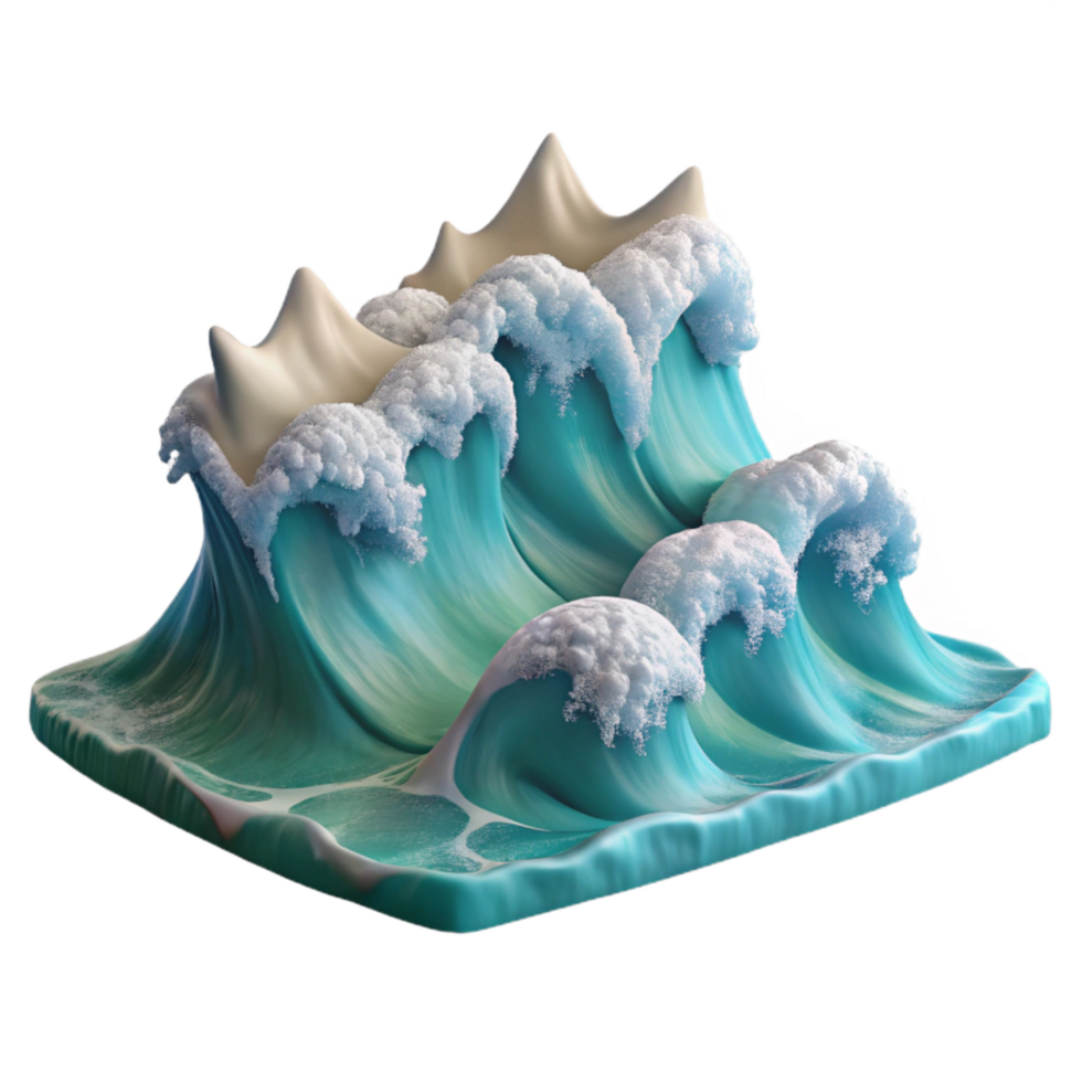 impressive vintage Ocean Waves Crashing on Shore Transparent Background professional png
