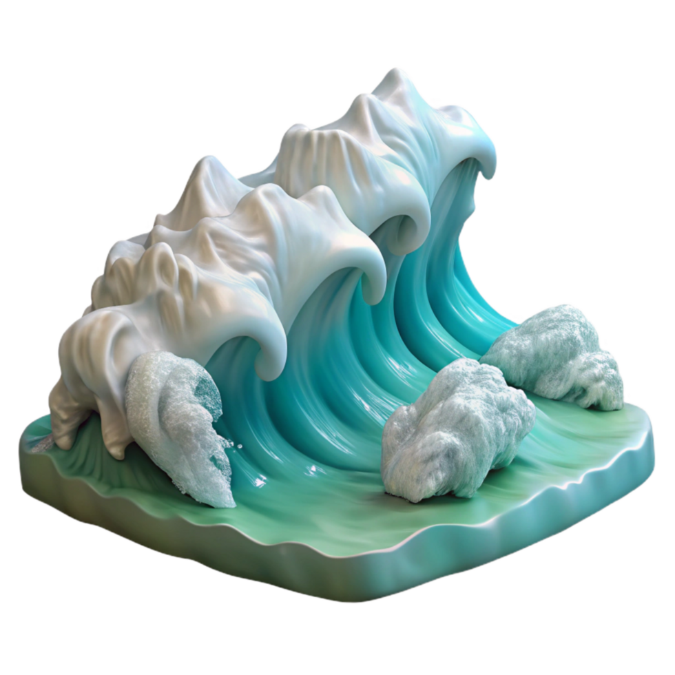 wonderful contemporary Ocean Waves Crashing on Shore Transparent Background premium png