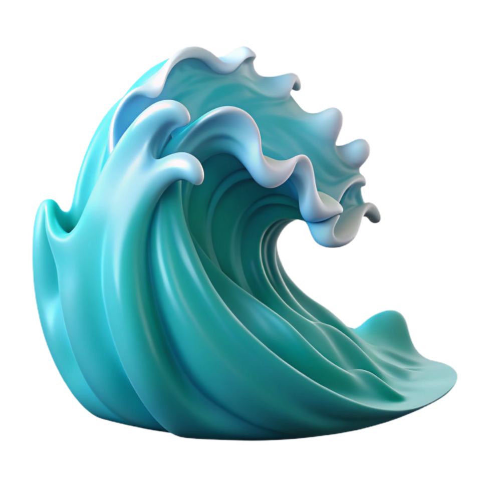 impressive contemporary Ocean Waves Crashing Side Angle Isolated detailed png
