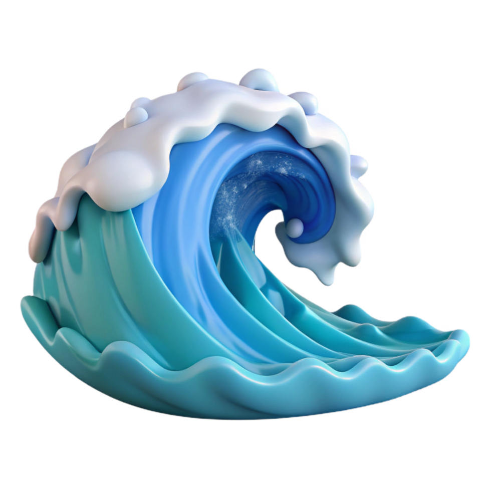 impressive contemporary Ocean Waves with Surfing Wave Cutout authentic png
