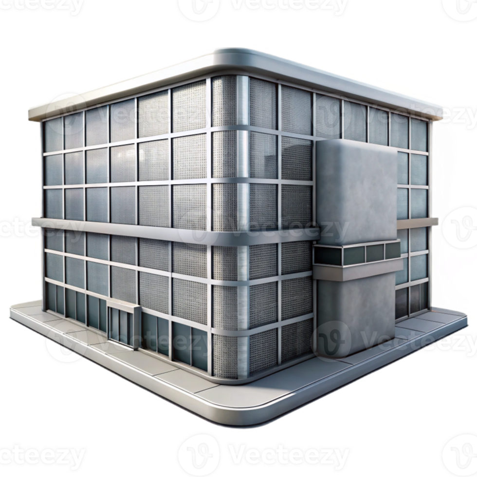 magnificent artistic Office Building Modern Architecture Grey Scale Transparent Background exclusive png