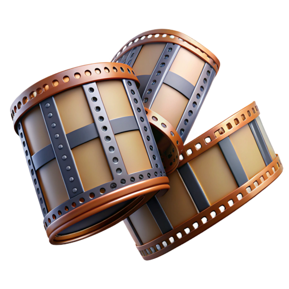 wonderful abstract Old Filmstrip with Movie Frames Cutout Image professional png