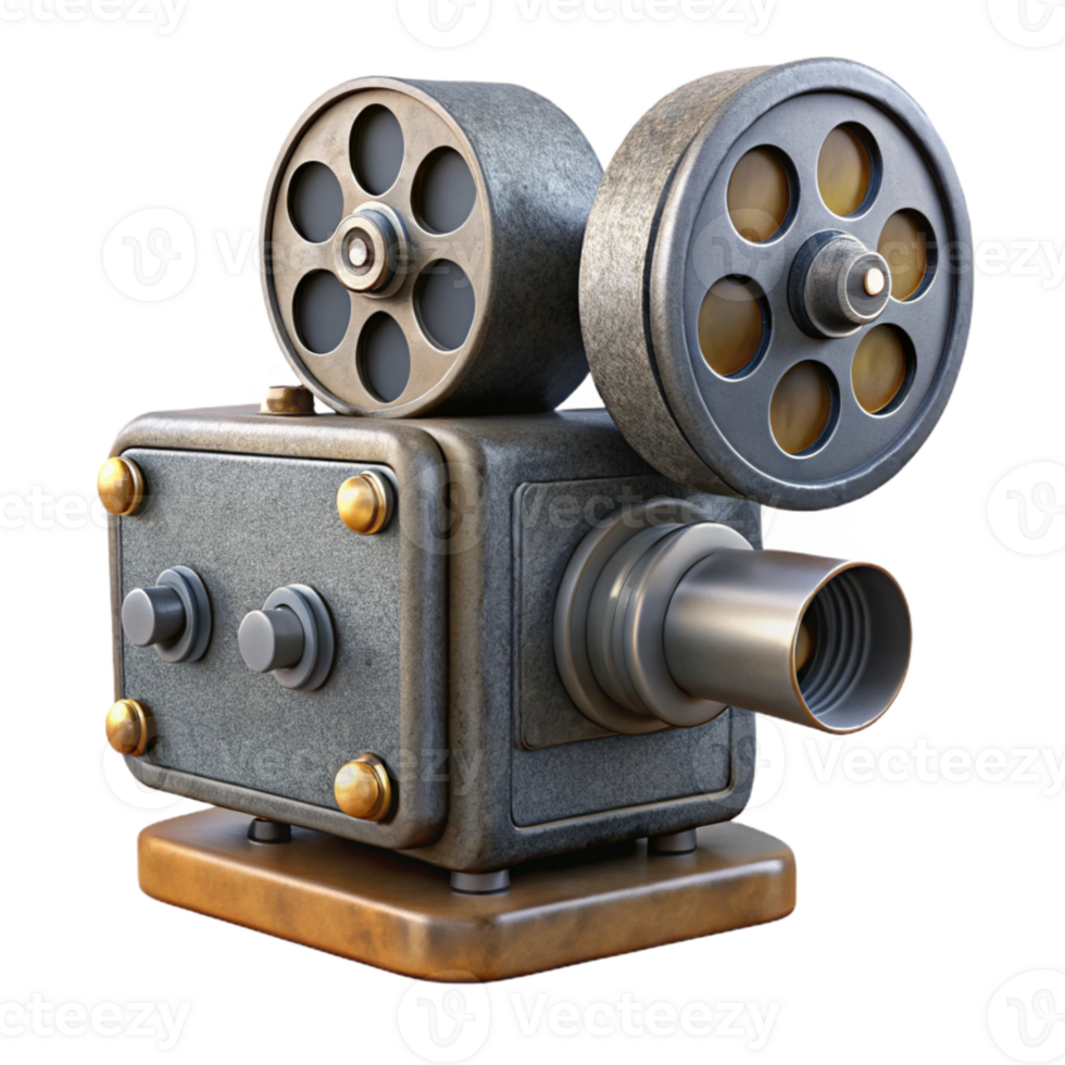 stunning modern Old Movie Projector Side View Isolated professional png