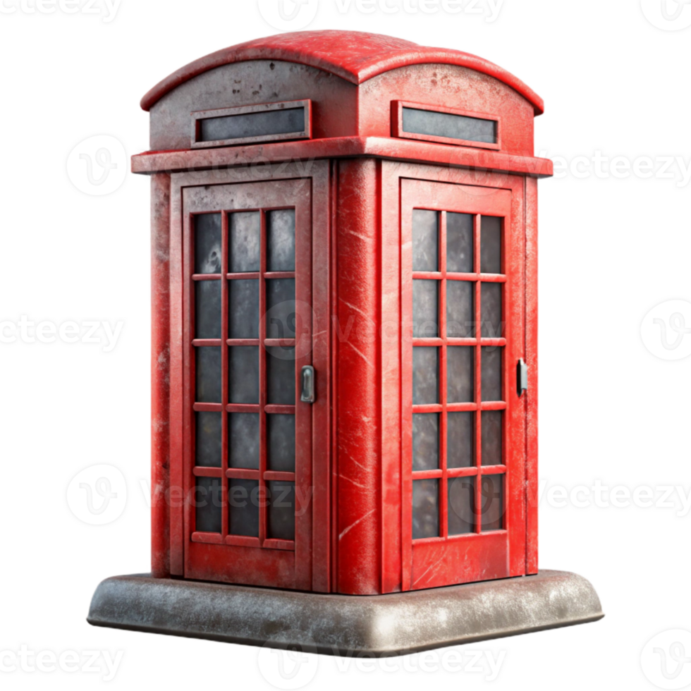 extraordinary creative Old Telephone Booth Red Color Cutout Image high resolution png