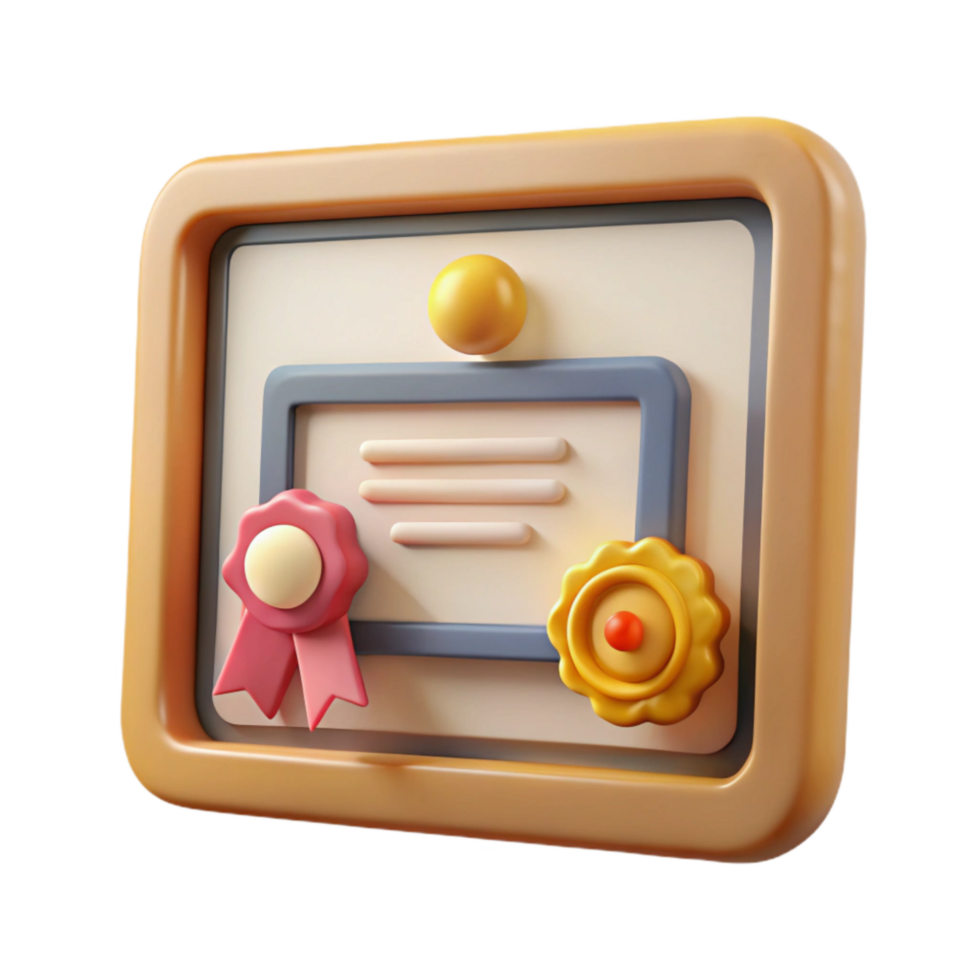 dramatic contemporary Online Course Certificate in Frame Isolated Transparent Background professional png