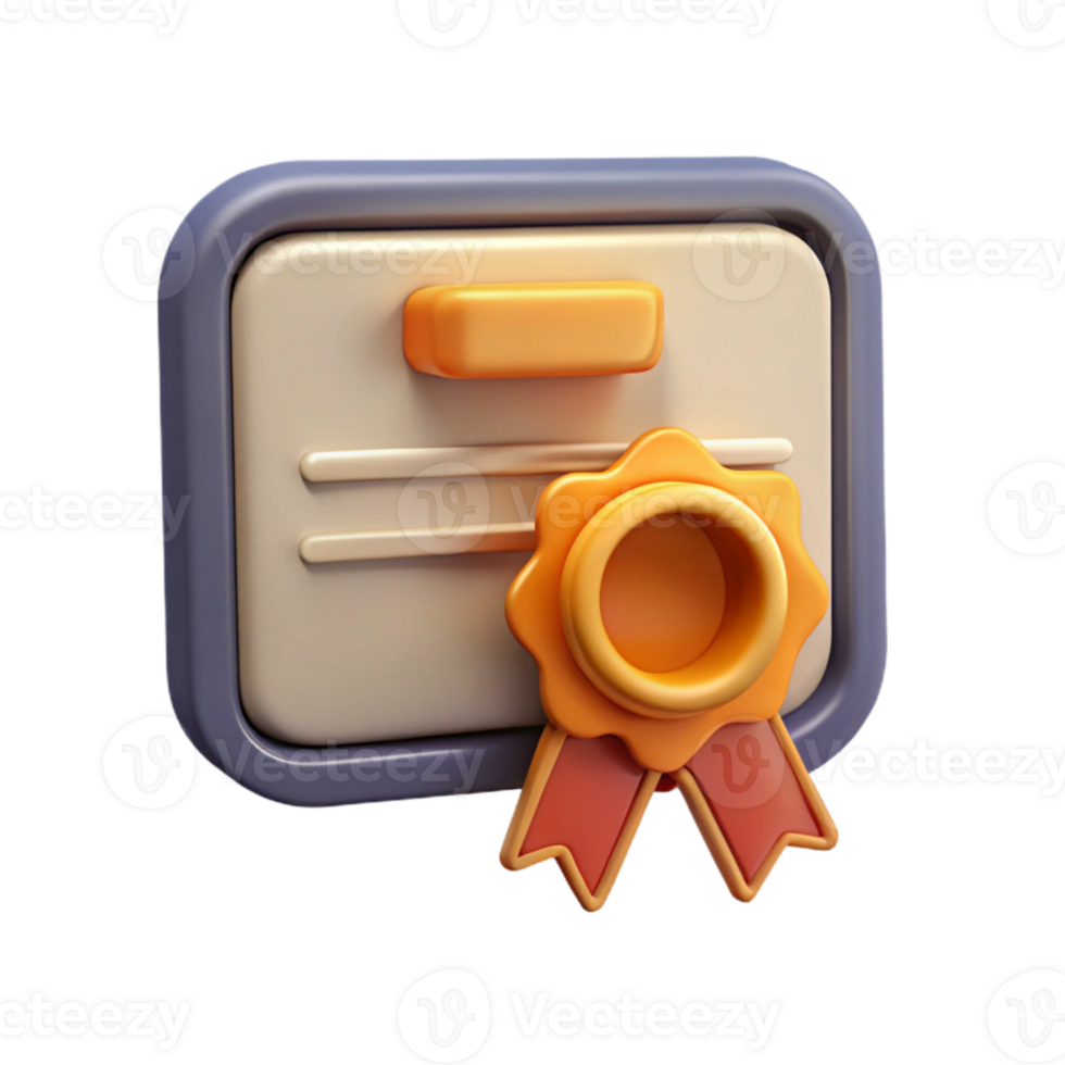 vibrant rustic Online Course Certificate with Gold Seal Cutout high quality png