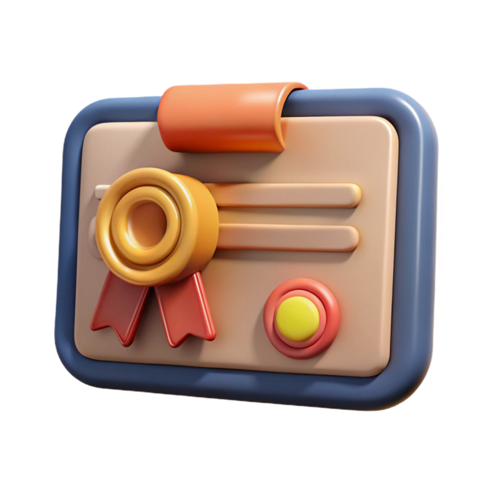 impressive creative Online Course Certificate with Gold Seal Cutout exclusive png