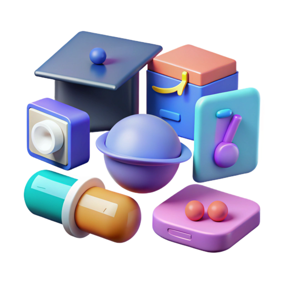 wonderful modern Online Education Icons Set Transparent Background detailed png