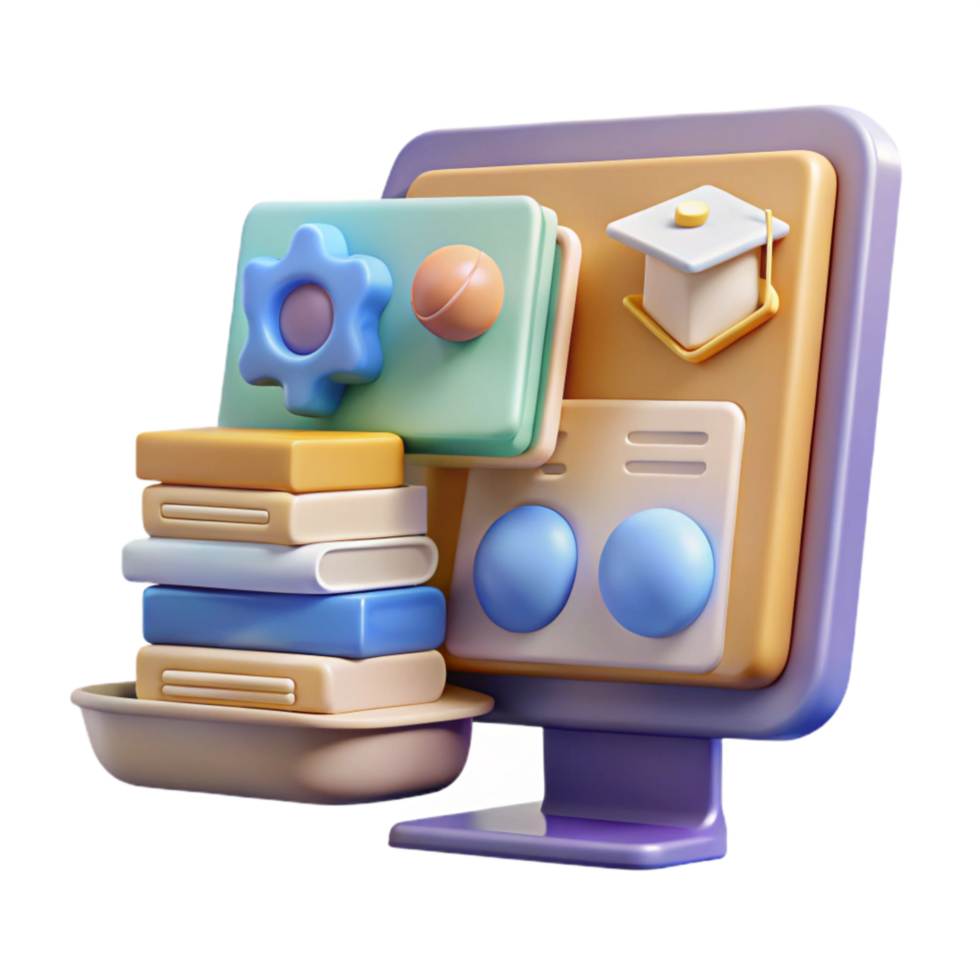 stunning contemporary Online Learning Icons Set Isolated Transparent Background professional png