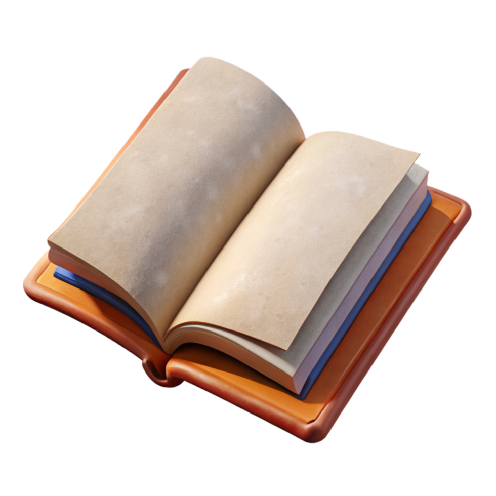 extraordinary modern Open Book with Blank Pages Isolated Element premium png