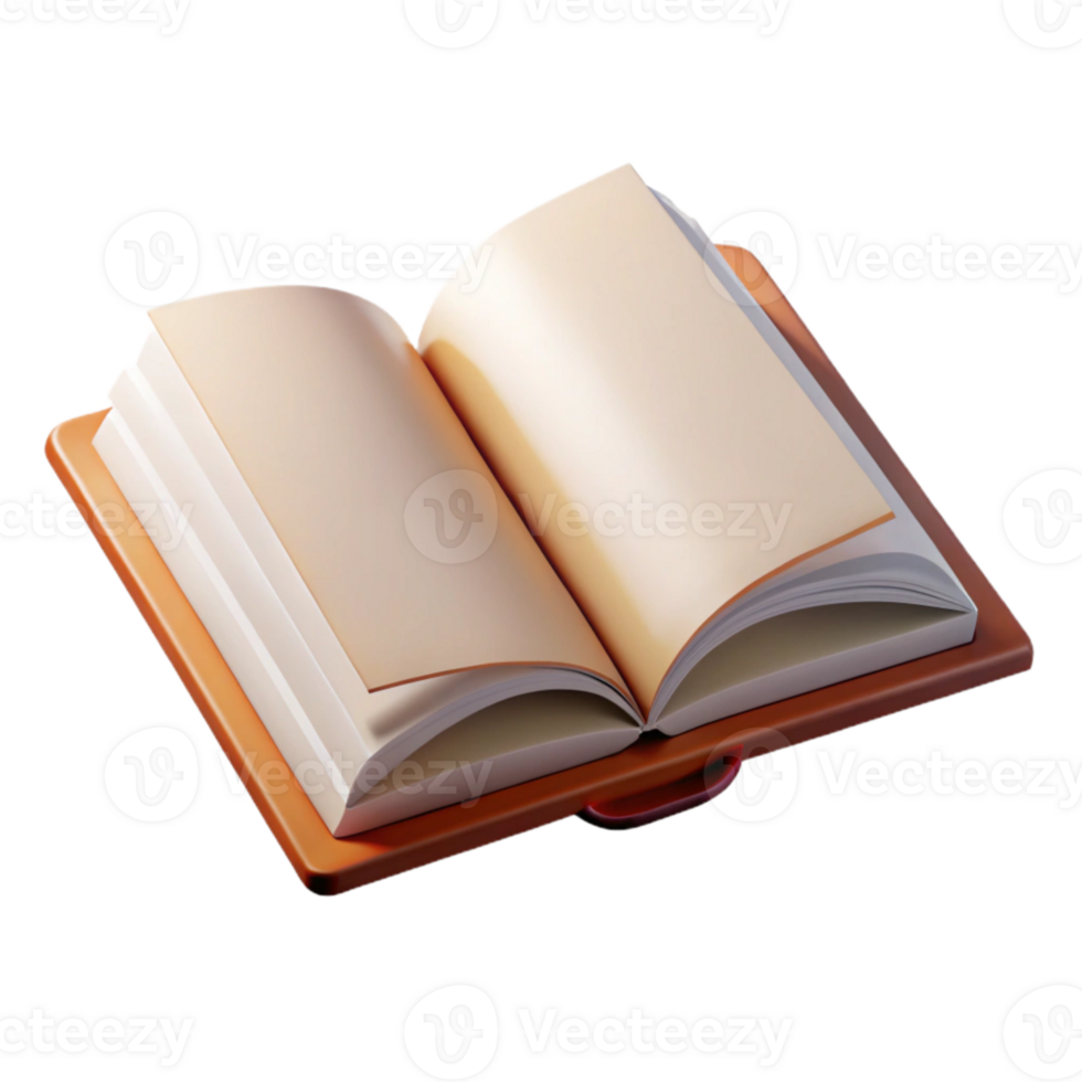 extraordinary creative Open Book with Blank Pages Isolated Element premium png