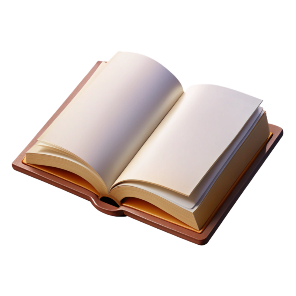 wonderful contemporary Open Book with Blank Pages Isolated Element original png