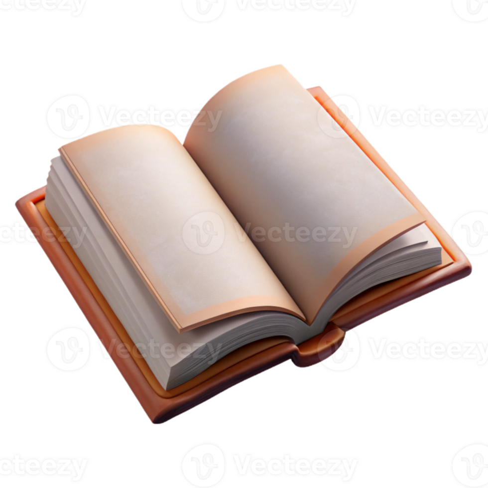 magnificent minimalist Open Book with Blank Pages Isolated Element exclusive png