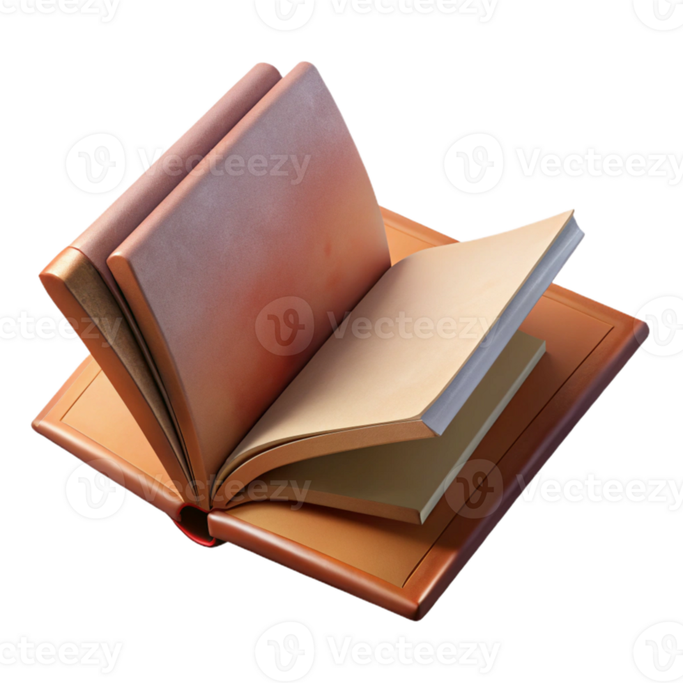 wonderful modern Open Book with Folded Corner Angled View Cutout detailed png