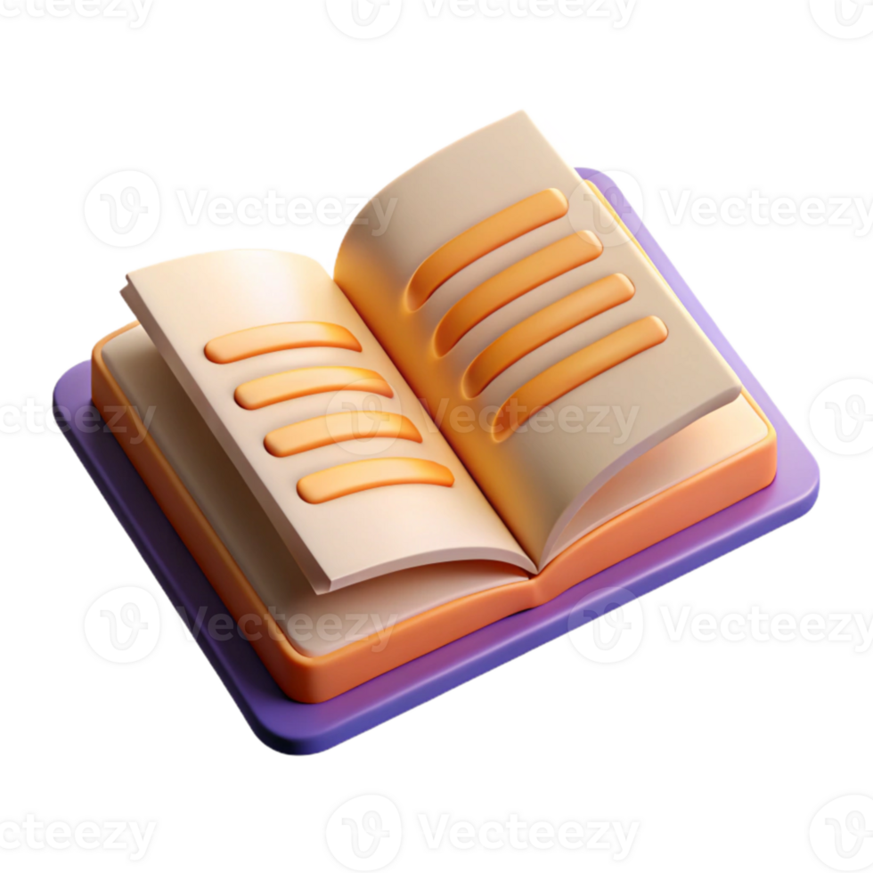 magnificent classic Open Book with Highlighted Text Cutout original png