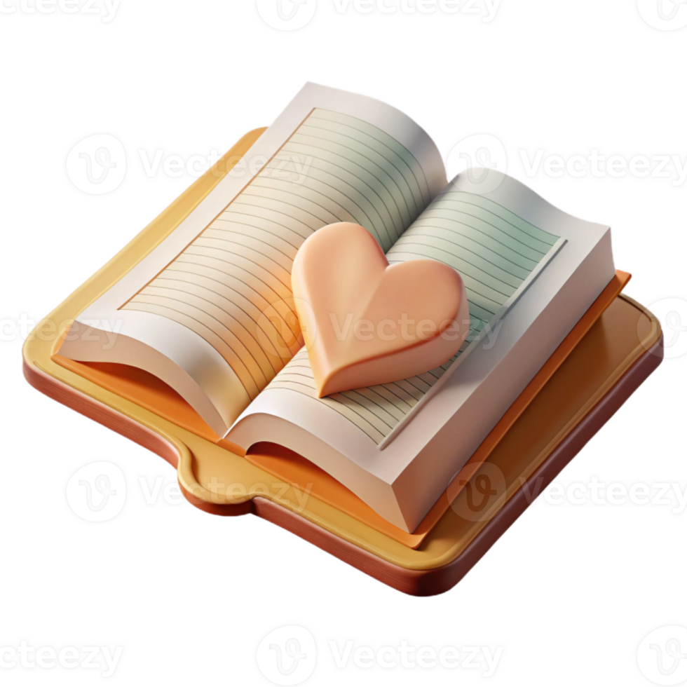 stunning classic Open Book with Inspirational Quote Cutout png