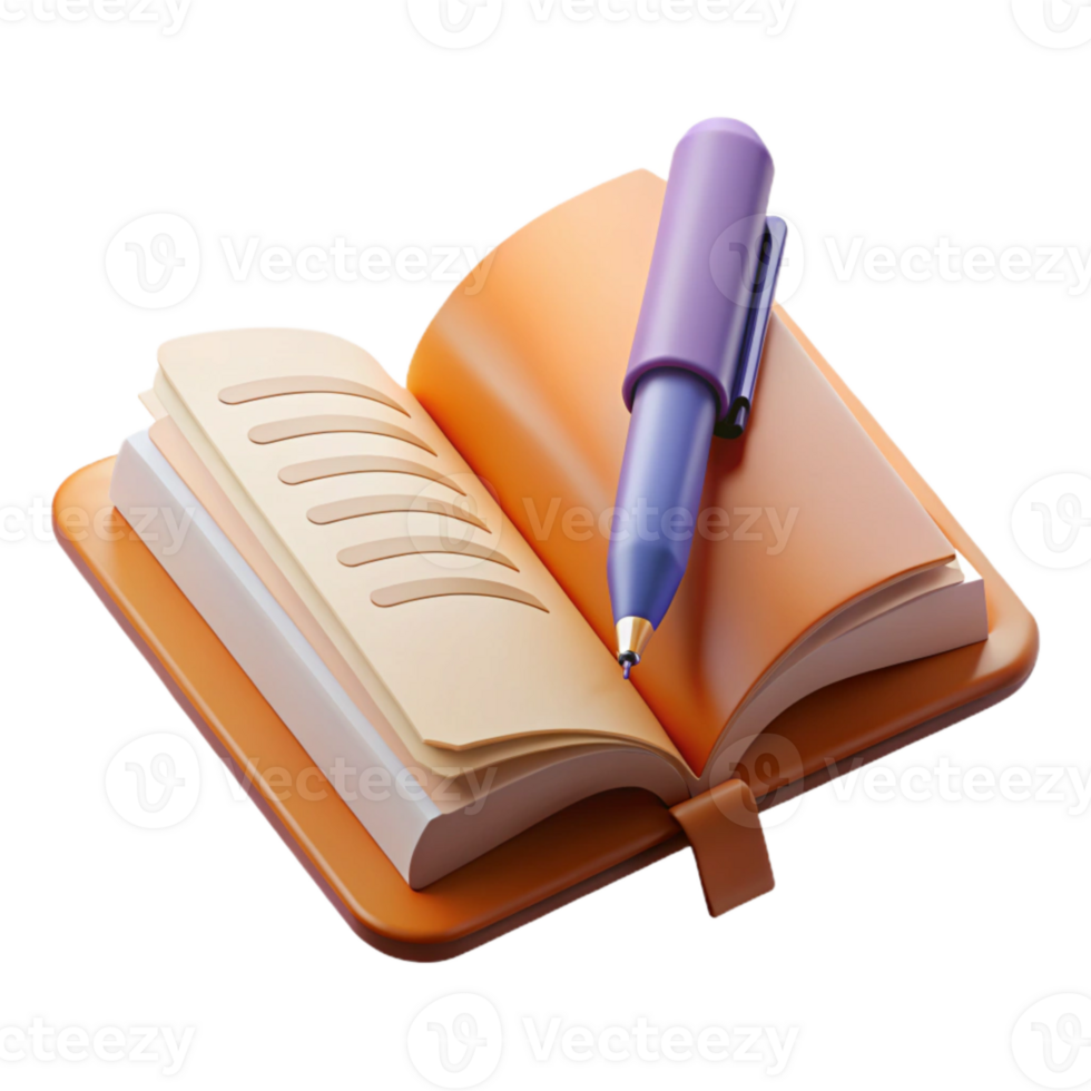 extraordinary contemporary Open Book with Pen Top View Transparent genuine png