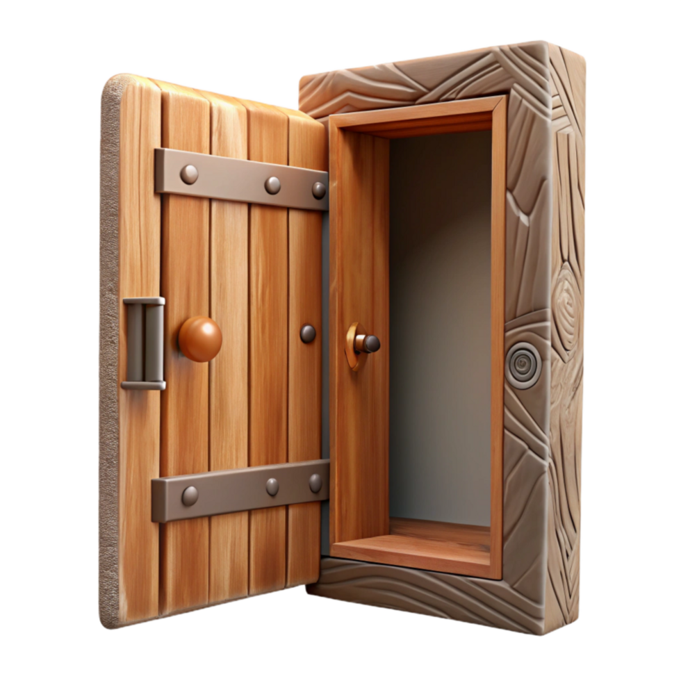 elegant traditional Open Door New Beginnings Wooden Texture Cutout high resolution png