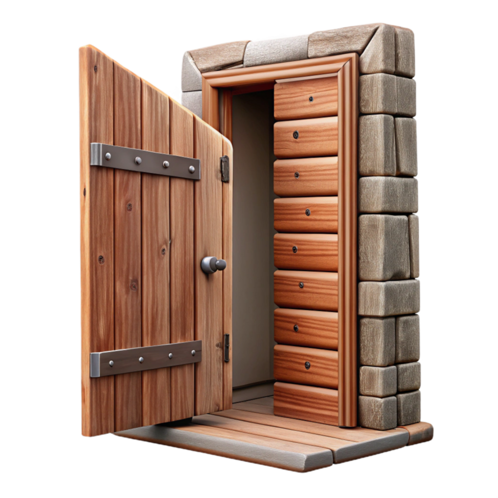 dramatic classic Open Door New Beginnings Wooden Texture Cutout high quality png