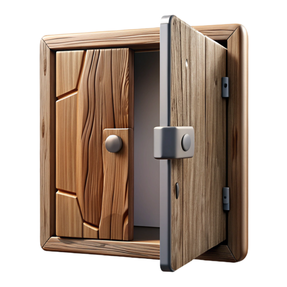 vibrant contemporary Open Door Opportunity Concept Wooden Texture Cutout png