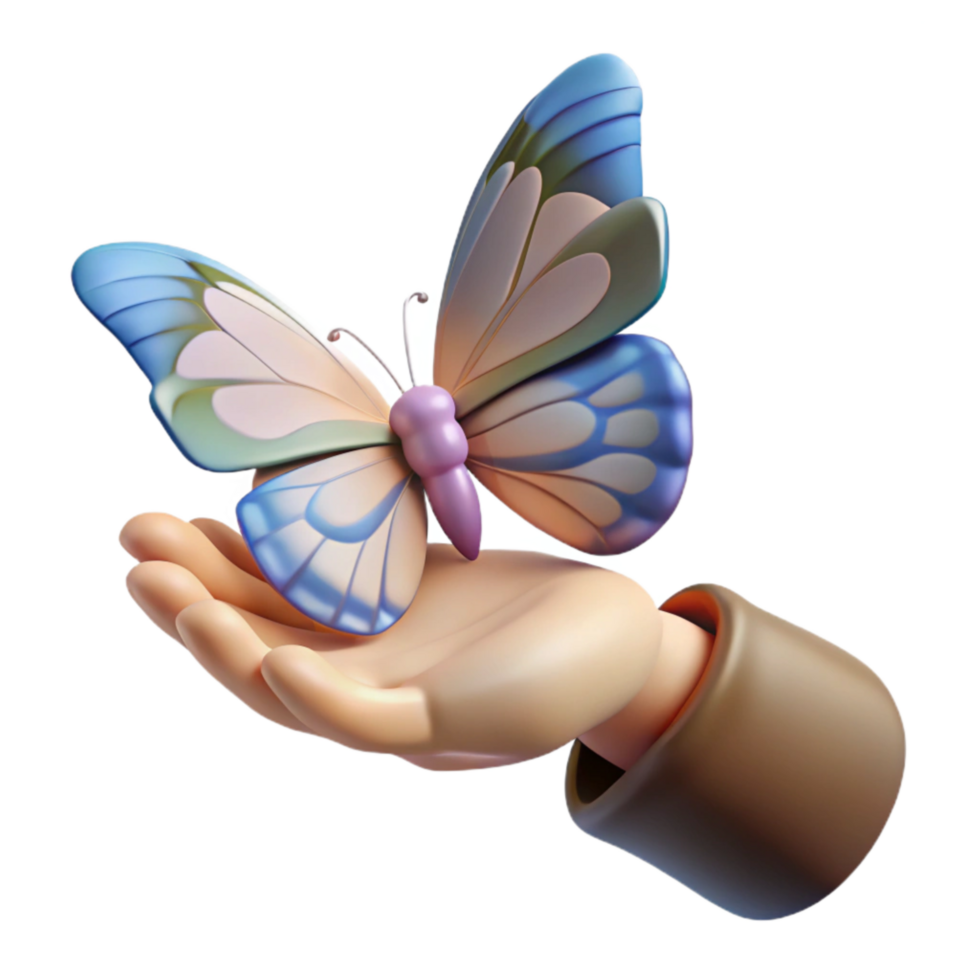 wonderful artistic Open Hand Holding a Heart Isolated Element genuine png