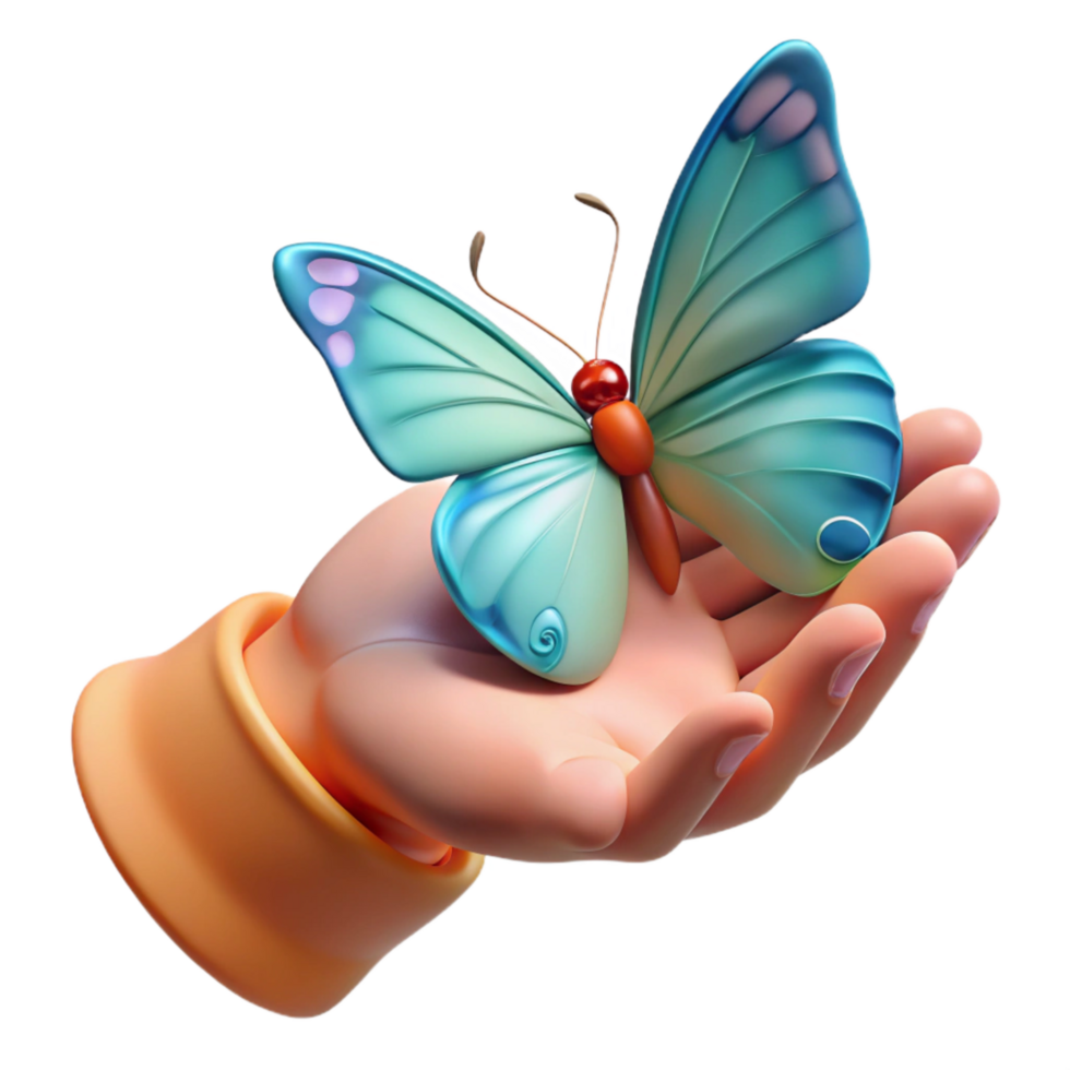 wonderful vintage Open Hand Holding a Heart Isolated Element high resolution png
