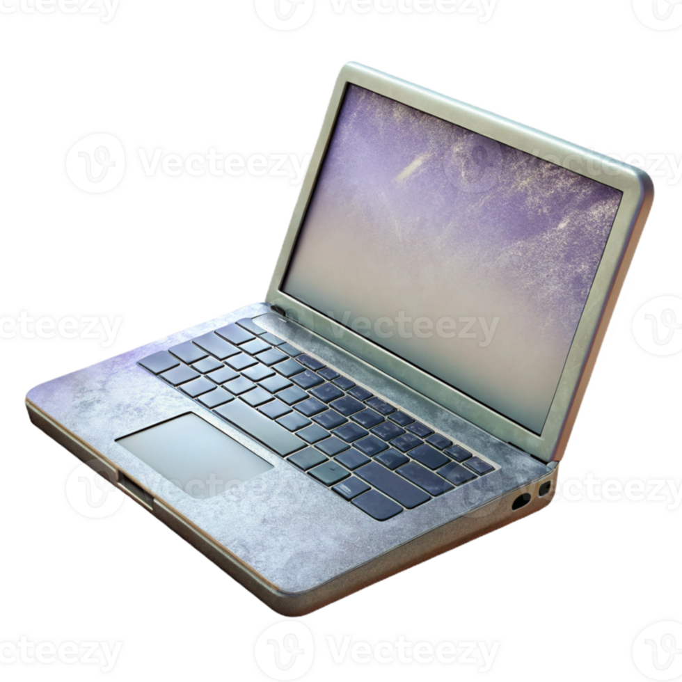 stunning minimalist Open Laptop Side View Transparent Background high quality png