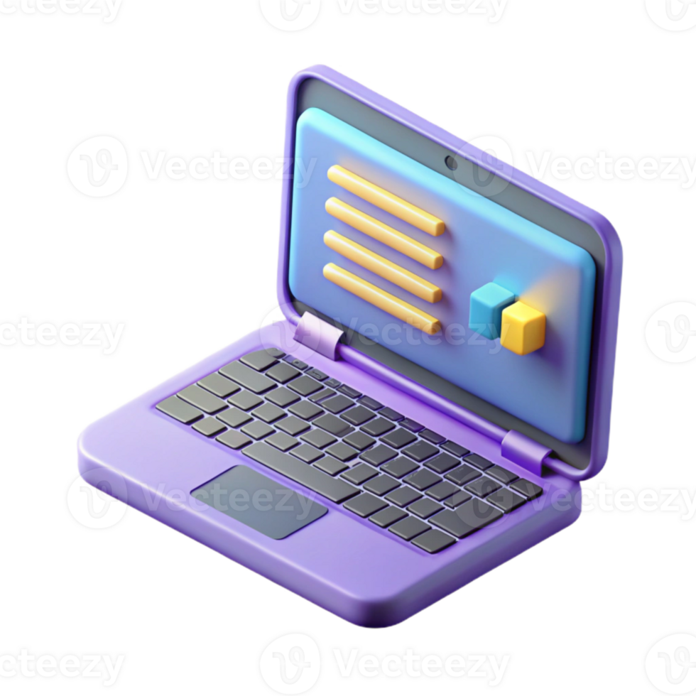 elegant rustic Open Laptop with Code on Screen Transparent Background Cutout high quality png