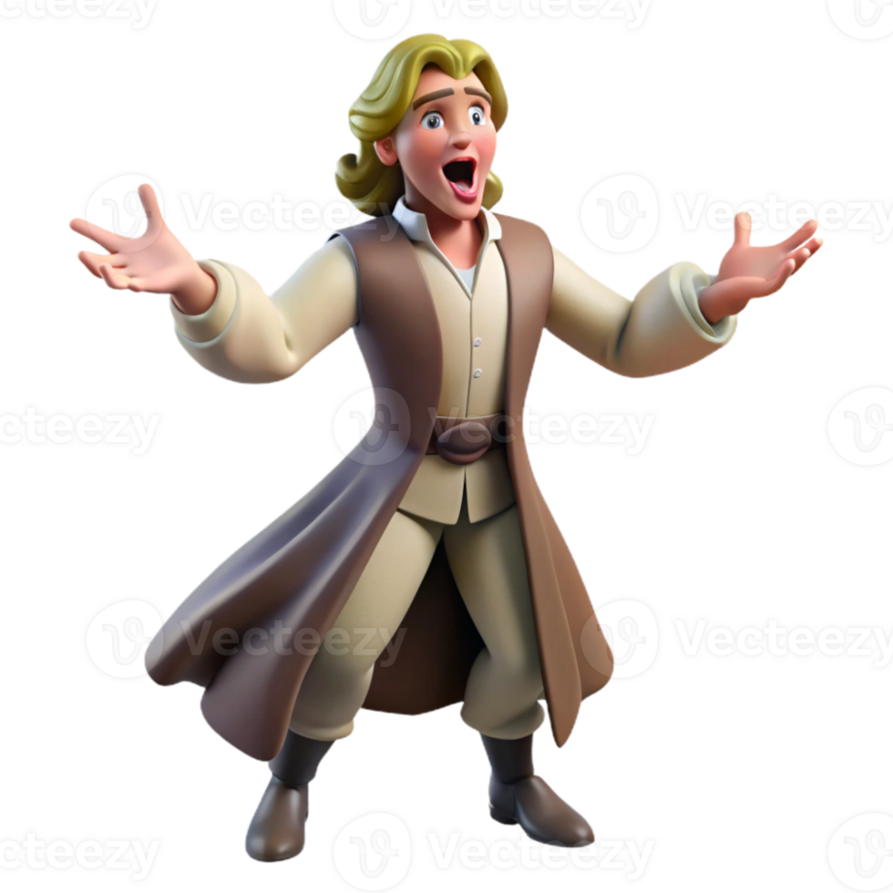 stunning vintage Opera Singer Dramatic Pose Isolated high resolution png