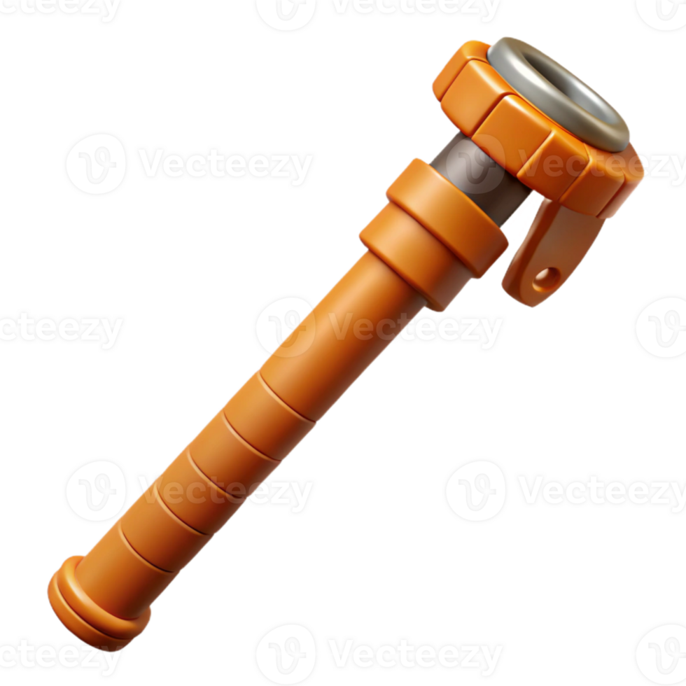 beautiful modern Orange Hiking Pole Close Up Cutout professional png
