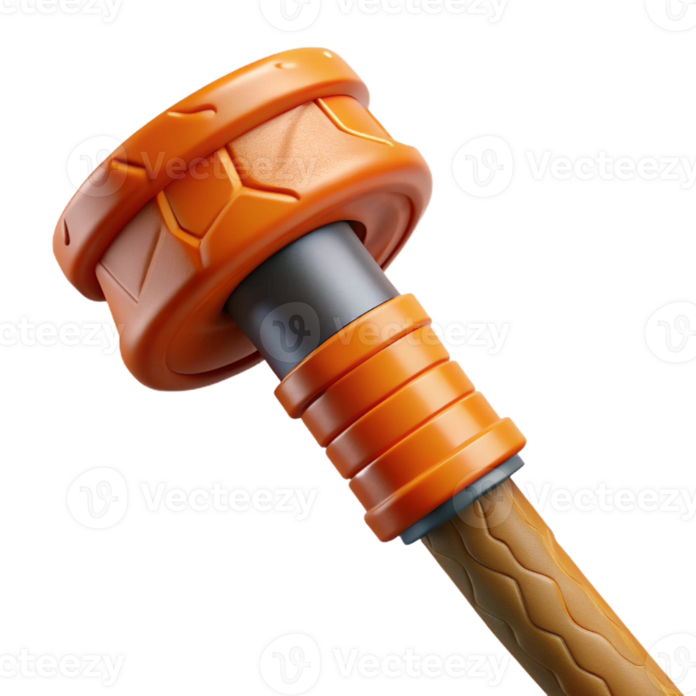 serene modern Orange Hiking Pole Close Up Cutout high resolution png