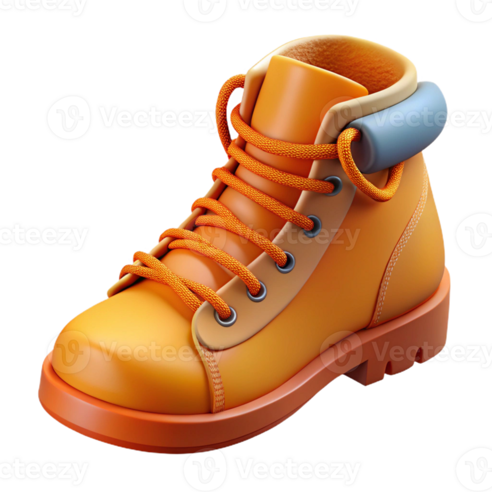 stunning abstract Orange Hiking Boot Laces Tied Cutout exclusive png