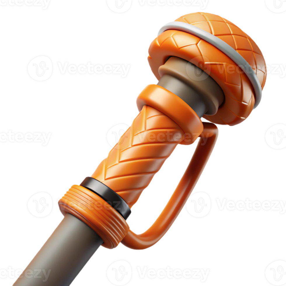 impressive classic Orange Hiking Pole Close Up Cutout high resolution png