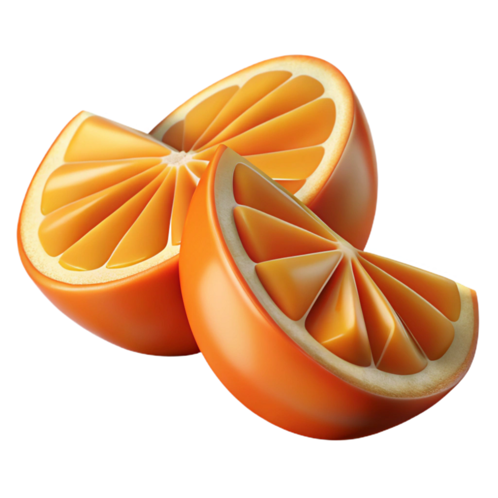 vibrant modern Orange Slices with Transparent Background professional png