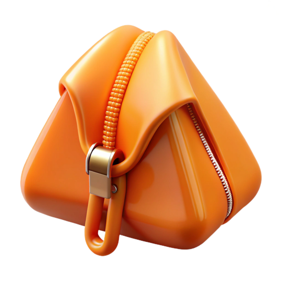 extraordinary creative Orange Tent Zipper Close Up Isolated Element original png