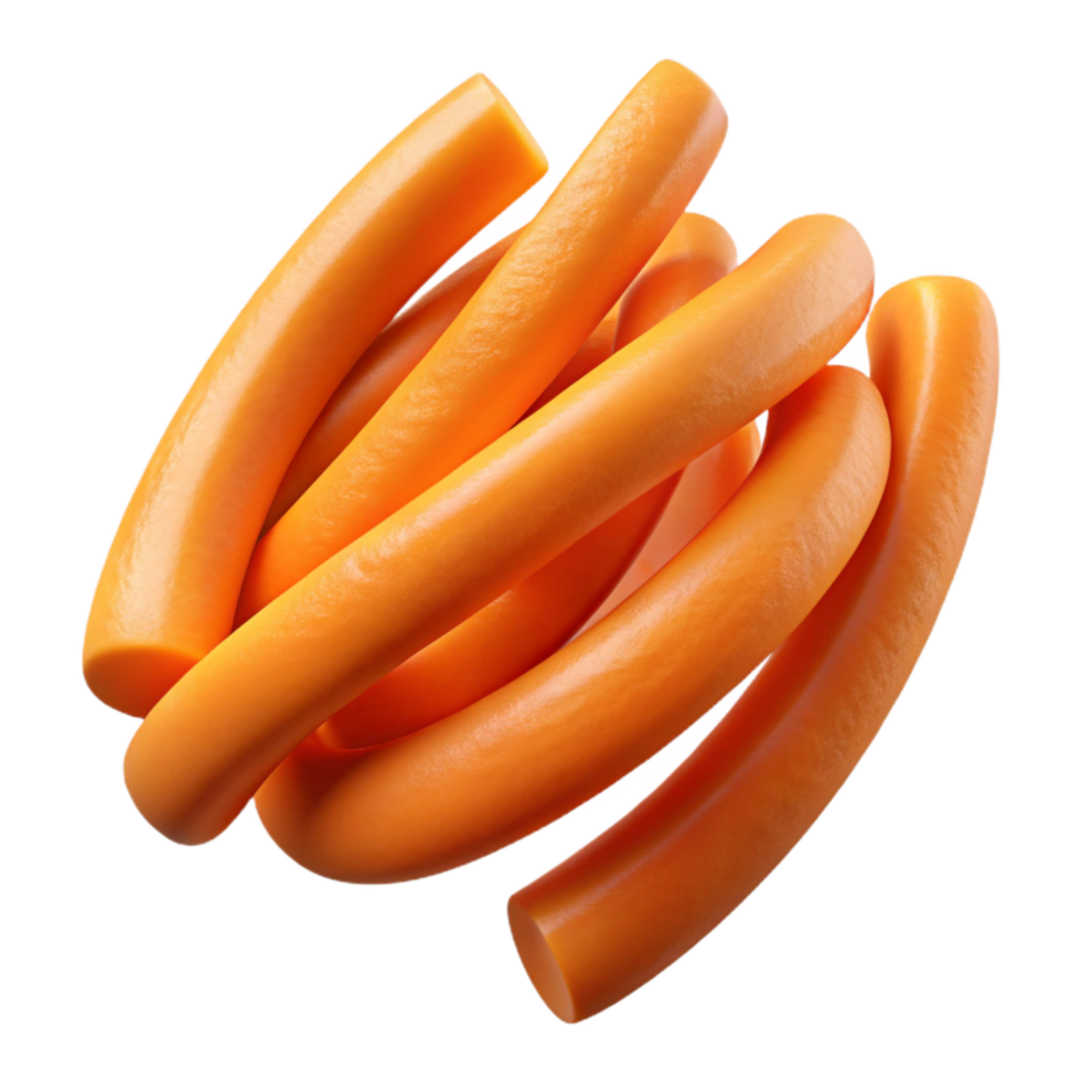 serene modern Orange Zest Strips Isolated premium png