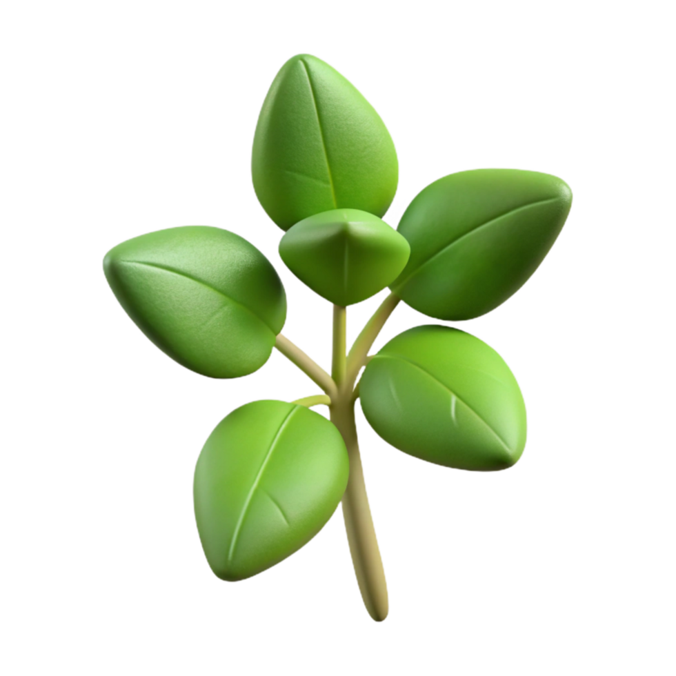 vibrant abstract Oregano Sprig Cutout Transparent Background high resolution png