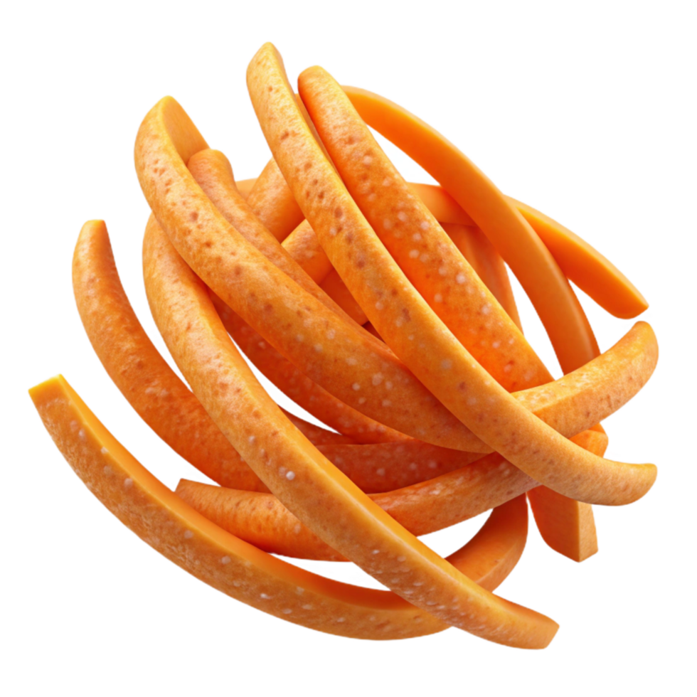 magnificent minimalist Orange Zest Strips Isolated exclusive png