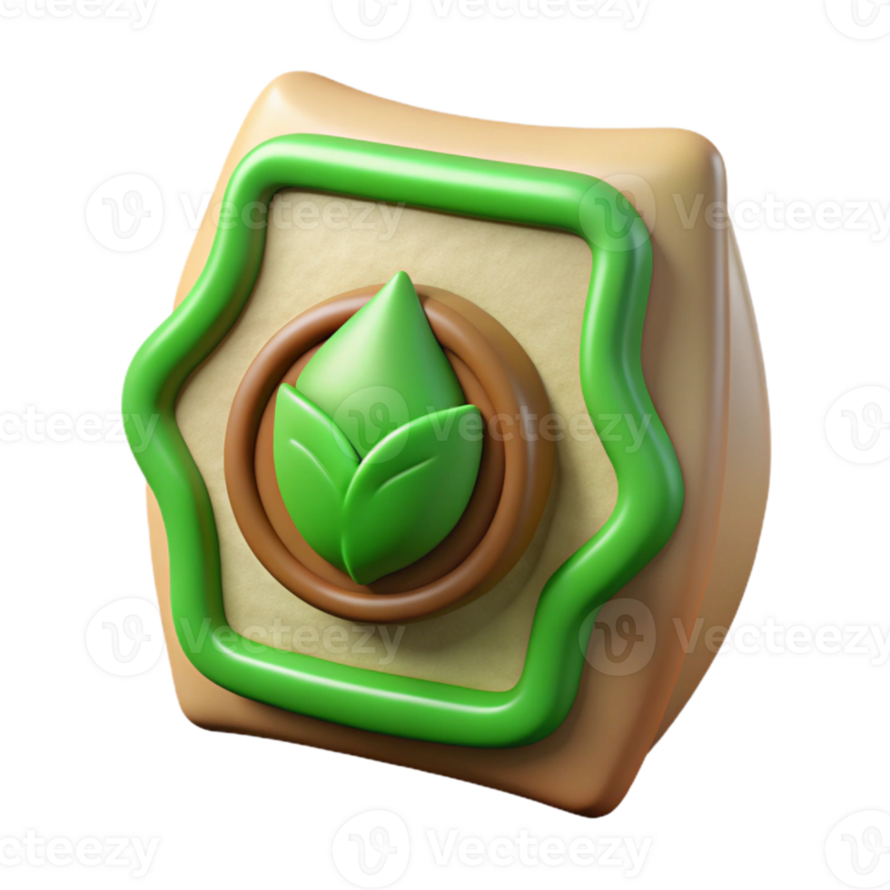 beautiful abstract Organic Food Label Green Transparent Background high resolution png