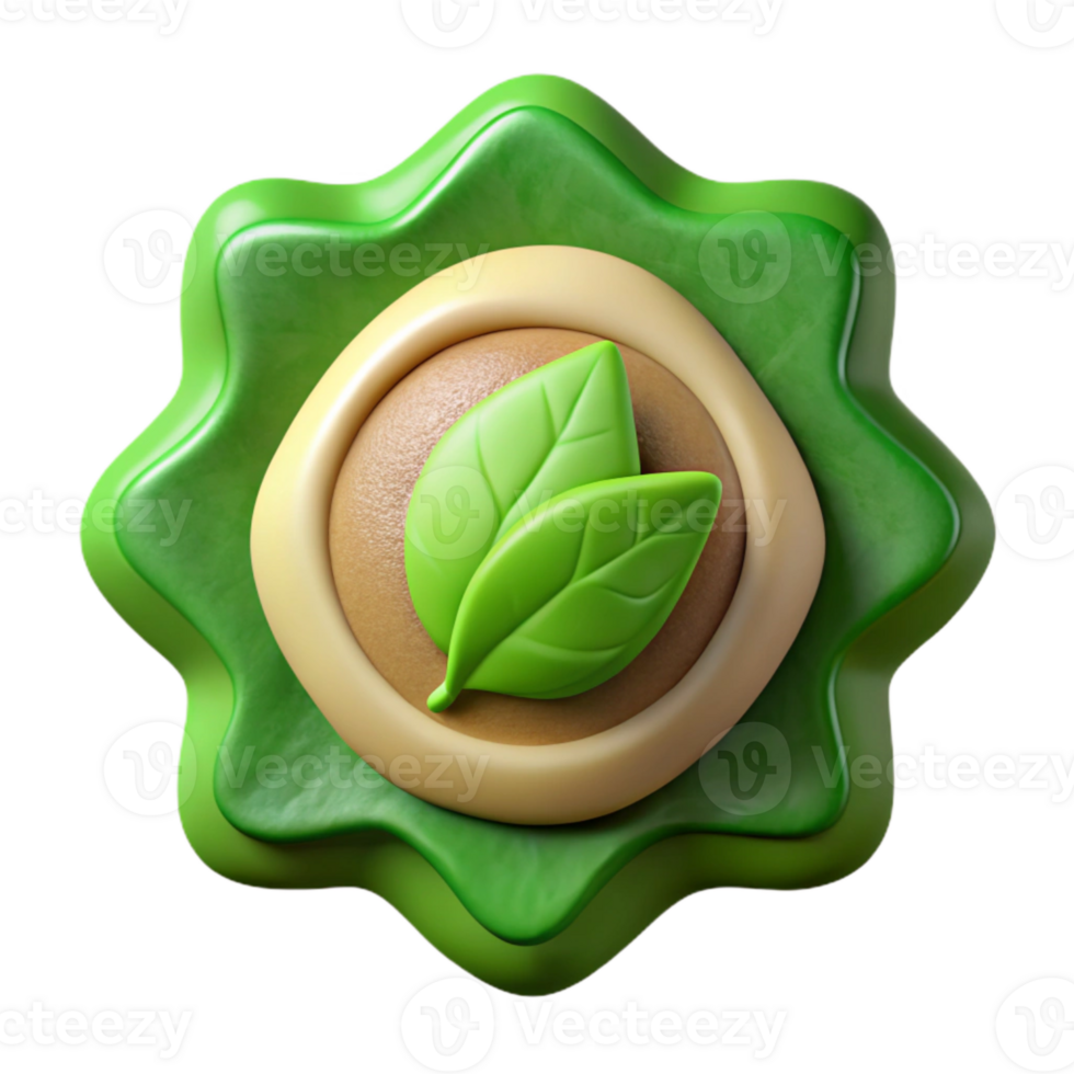 extraordinary creative Organic Food Label Green Transparent Background authentic png