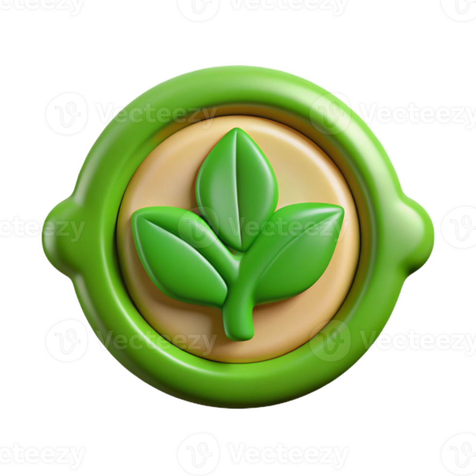 elegant modern Organic Food Logo Green Text Transparent Cutout exclusive png
