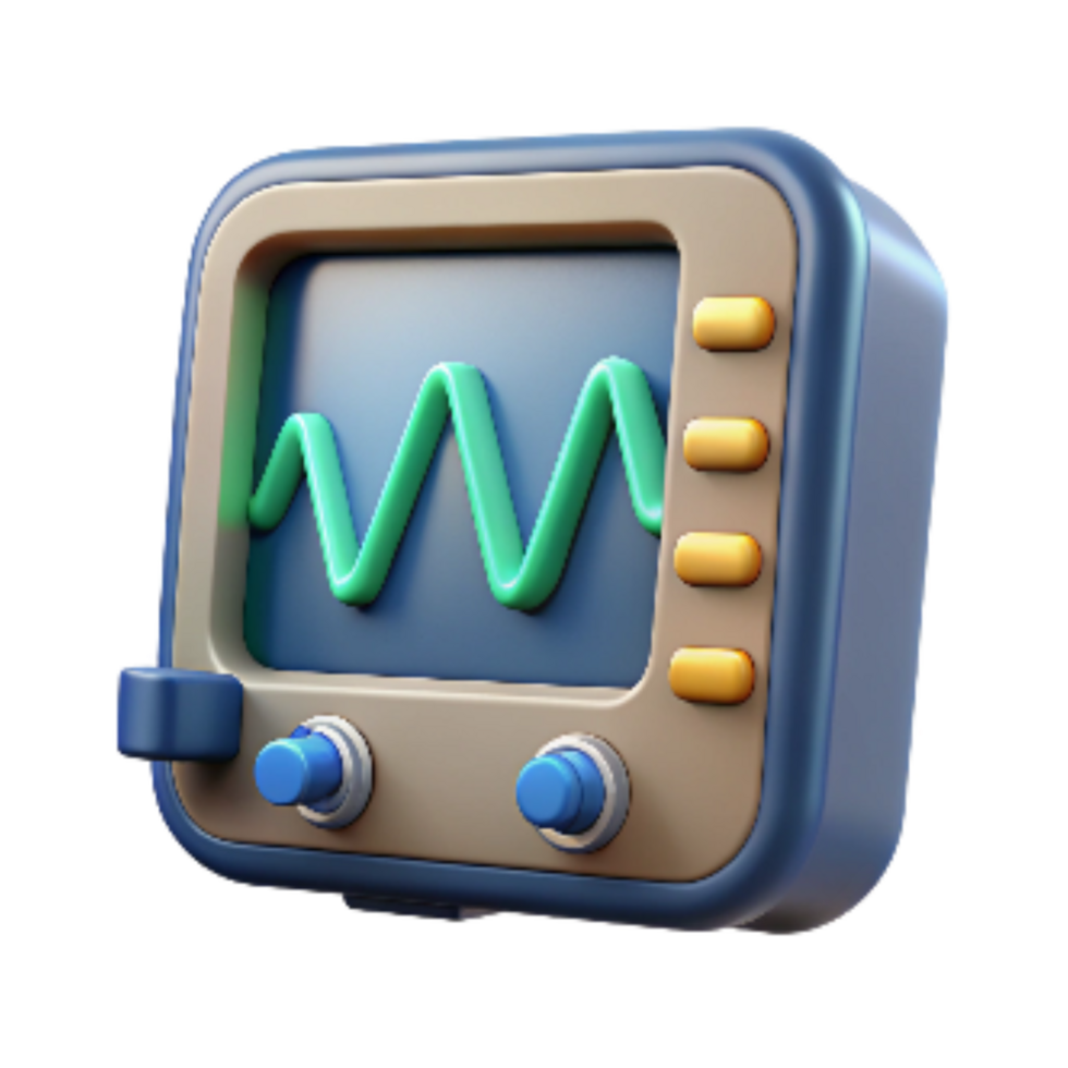 stunning modern Oscilloscope Screen Waveform Transparent Background professional png