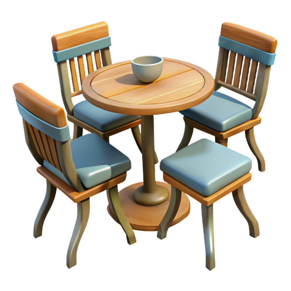 wonderful traditional Outdoor Cafe Table and Chairs Isolated Cutout original png