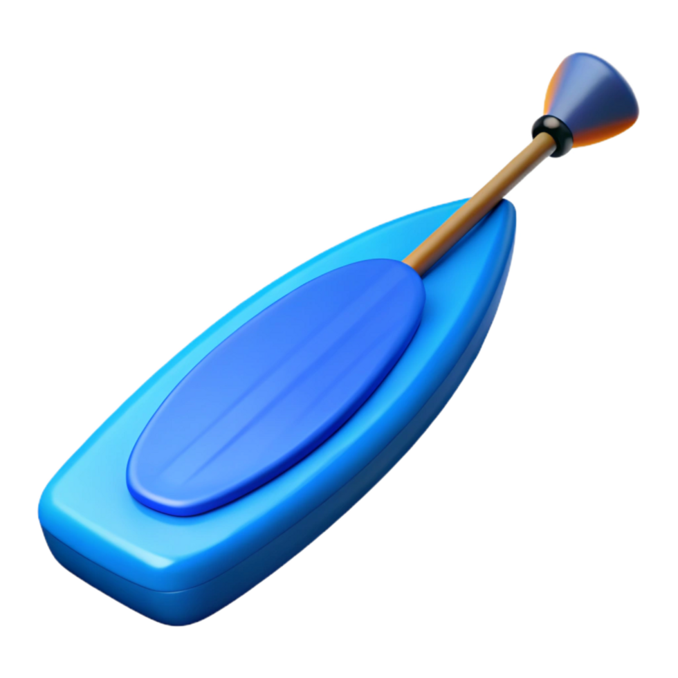 wonderful classic Paddle Board Blue Isolated Element genuine png