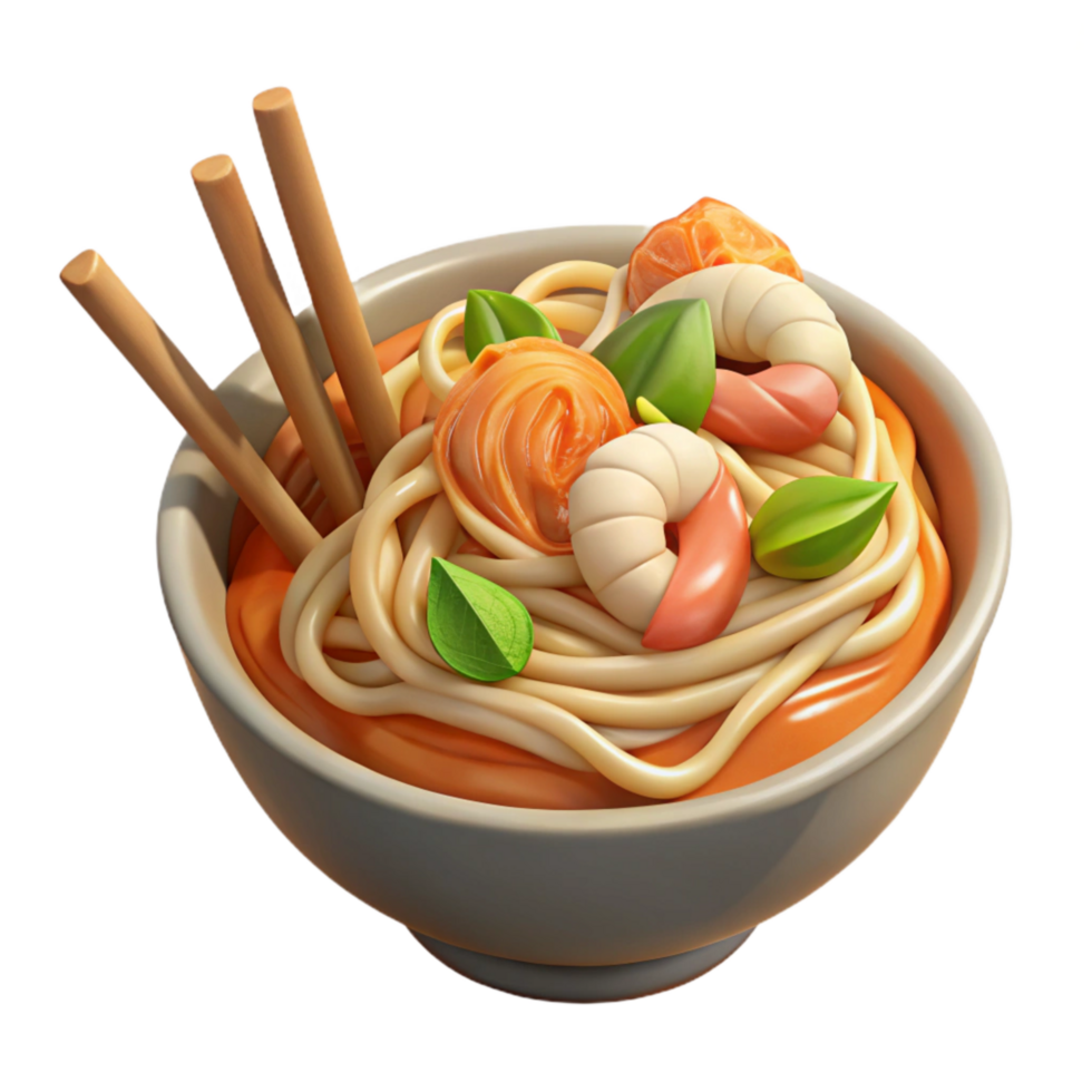magnificent traditional Pad Thai with Shrimp and Noodles Cutout professional png