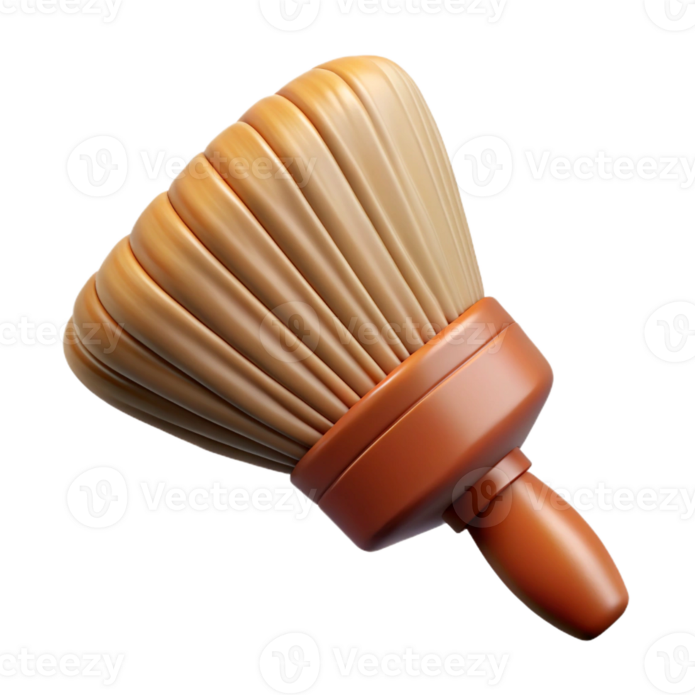 beautiful artistic Paintbrush Bristles Fanning Out Isolated authentic png