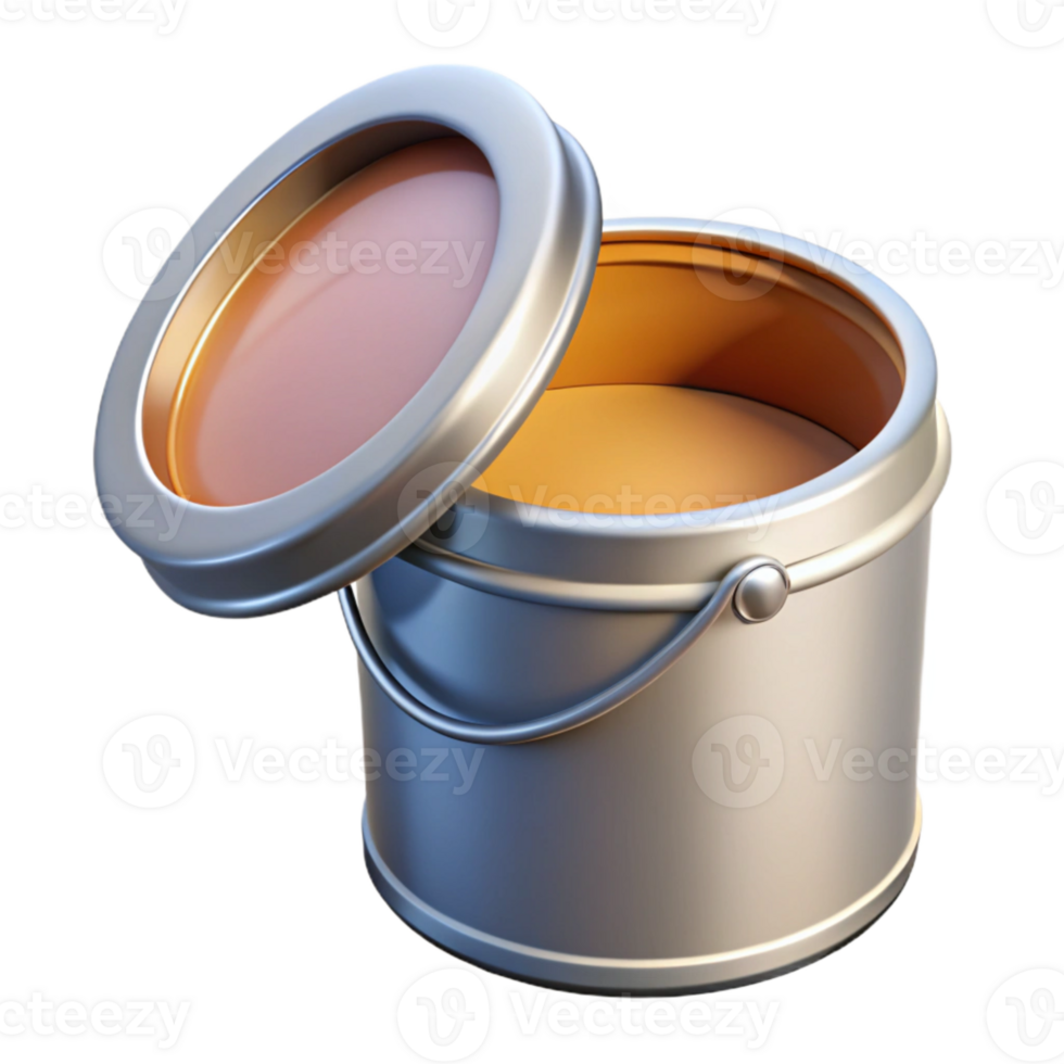 impressive rustic Paint Can Open Lid Isolated Element original png