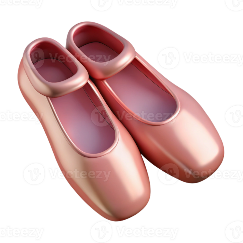 magnificent contemporary Pair of Ballet Shoes Pink Isolated Element detailed png
