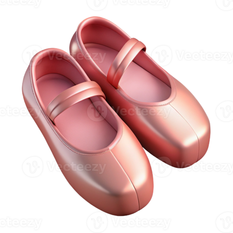 stunning rustic Pair of Ballet Shoes Pink Isolated Element authentic png